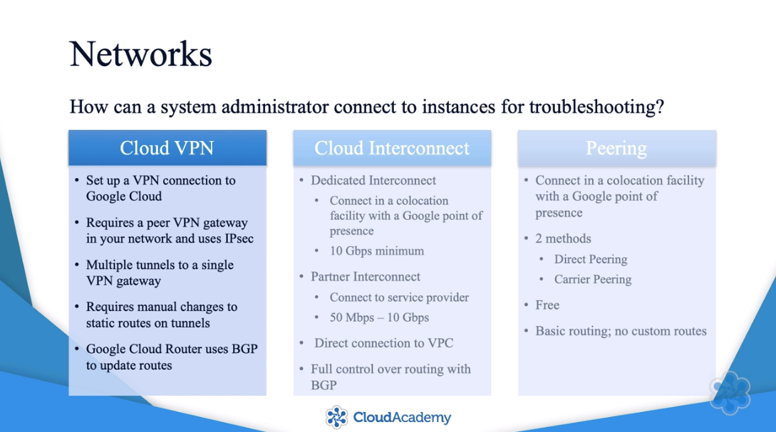 GCP Cloud Developer Certification - 02. Designing an Infrastructure - Cloud VPN.png